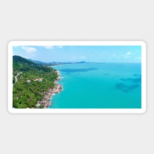 Aerial view of Ko Samui shore and Gulf of Thailand Sticker